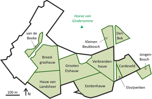 kaart oude bosbestanden